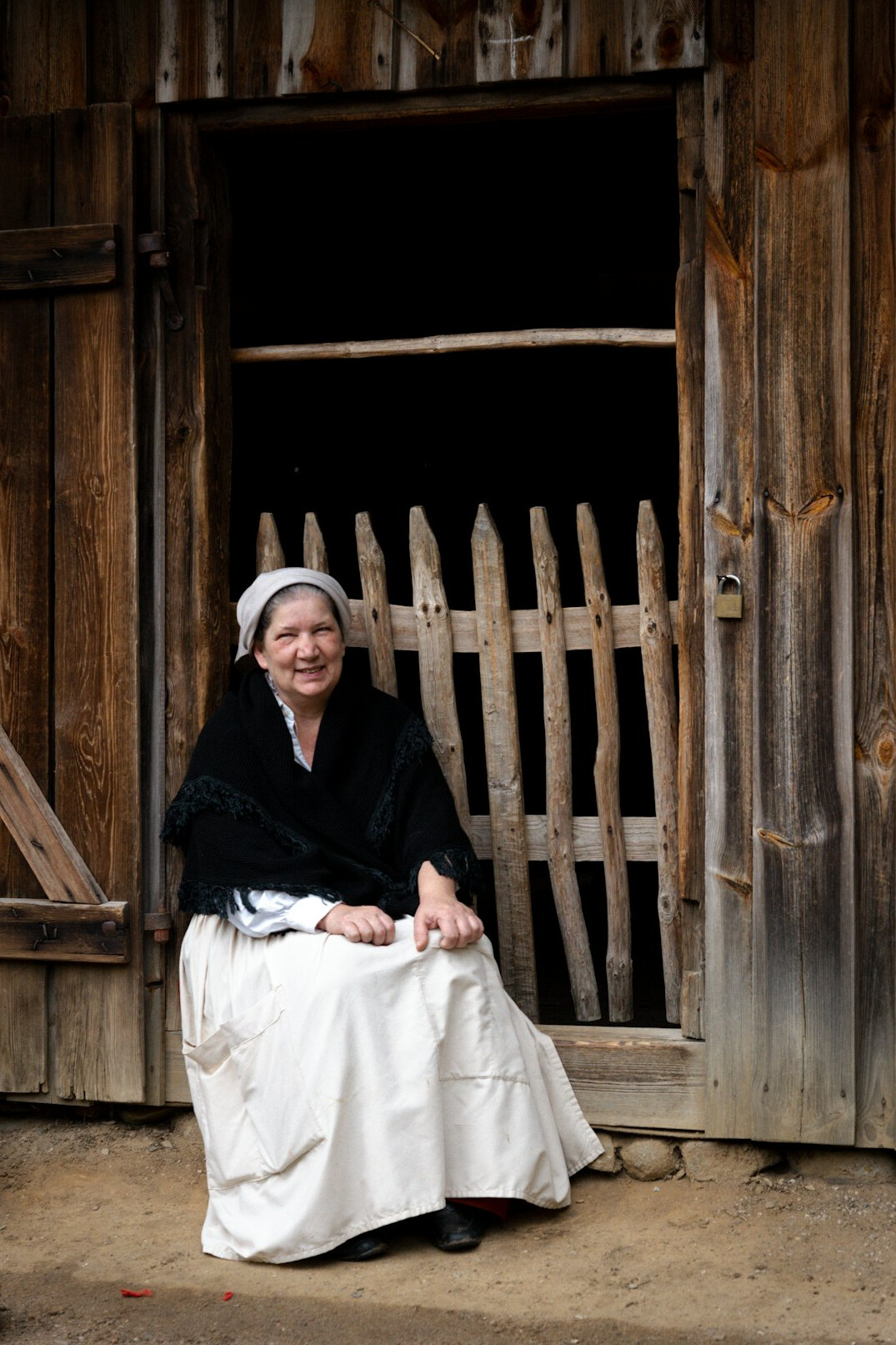 elderly man in polish village